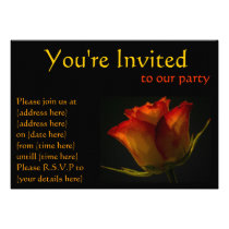 Orange & Yellow Rose Party Invitation
