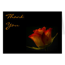 Orange & Yellow Rose Thank You Card