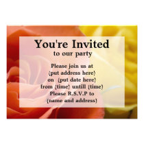 Orange & Yellow Roses Invites