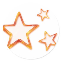 Orange & Yellow Stars Stickers