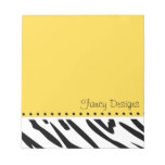 Orange Zebra Print Note Pad