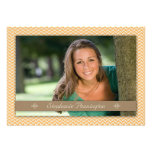 Orange zigzag photo graduation party announcement