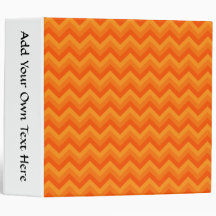 Orange Zigzag Stripes. Binders