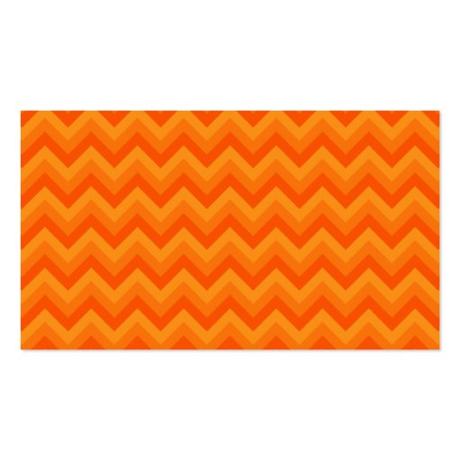 Orange Zigzag Stripes. Business Card Template (front side)