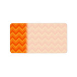 Orange Zigzag Stripes. Custom Address Label