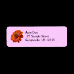 Orange Zinnia Return Address Label