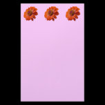 Orange Zinnias Stationery