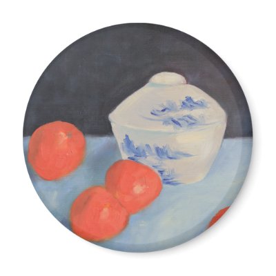 Oranges and Persimmons Magnet by susanpaynetrutna