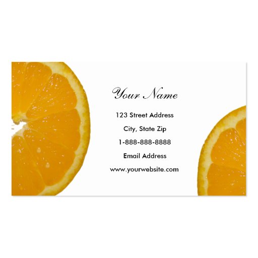 Oranges Business Cards (front side)