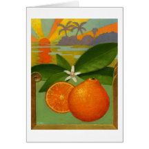 Oranges note card