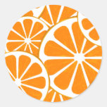oranges. round stickers