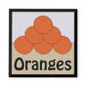 Oranges Series 2 Square Magnet by estjohn Oranges Series 2 Square Magnet