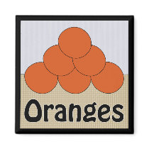 Oranges Series 2 Square Magnet