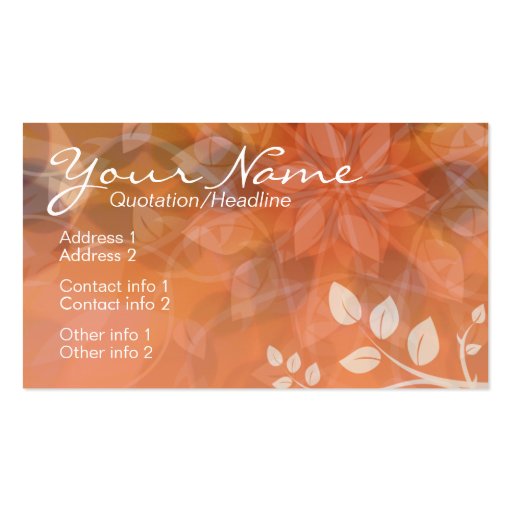 OrangeSheer Business Card (front side)