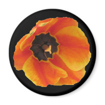 orangetulipssideview magnets by jenniekurono orangetulipssideview magnets