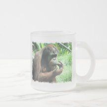 Orangutan Ape Glass Coffee Mug