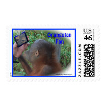 Orangutan Fan postage by Rebecca_Reeder Orangutan Fan postage