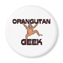 Orangutan Geek magnets