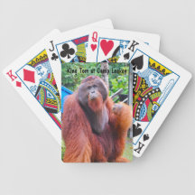 Orangutan King at Camp Leakey Playing Cards