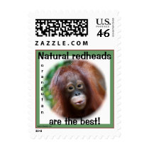 Orangutan Natural Redhead postage