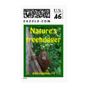 Orangutan postage stamp #3 by Rebecca_Reeder Orangutan postage stamp #3