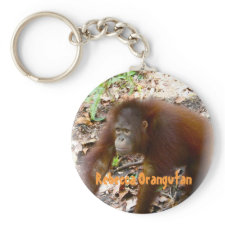 Orangutan Rebecca in Borneo keychain