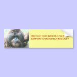 Orangutan RESCUE BUMPER STICKER bumper stickers