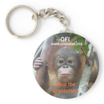 Orangutan Wildlife Supporter Keychain