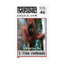 Orangutans I Like Redheads postage