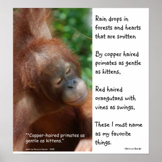 Orangutans My Favorite Things print
