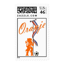 Oranje Netherlands flag  Total football banner Postage Stamps