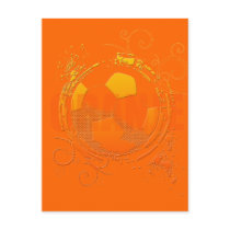 Oranje Soccer fans soccer grunge ball gifts Postcards