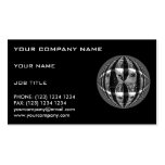 Orb Chrome Black business card black business cards