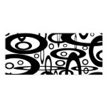 Orbital Black & White Designer Print