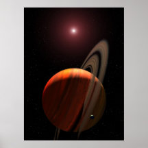 Orbiting a Red Dwarf Star Posters