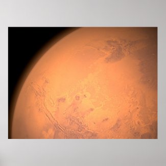 Orbiting Above Valles Marineris Posters