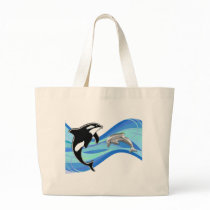 Orca and Dolphin in the Waves Bag