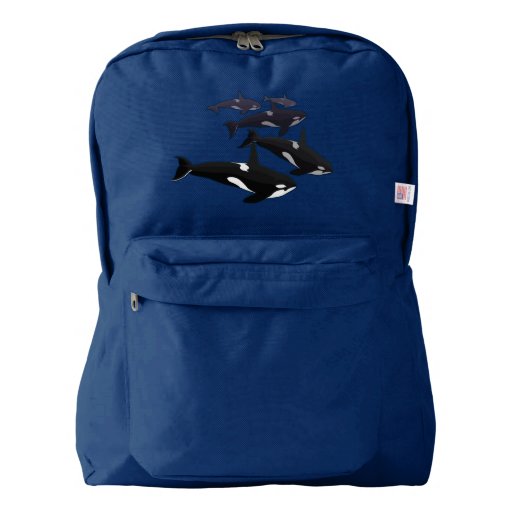 Orca Backpack Killer Whale School Bags Customize Zazzle
