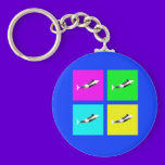 Orca Blocks In Four Colors keychains