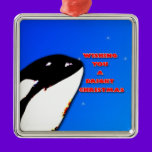Orca Christmas Hops to the Holiday Bright ornaments