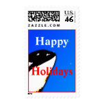 Orca Christmas Whale Postage Starry Sky