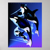 Orca Family Print