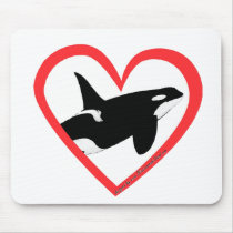 Orca Heart Mousepad