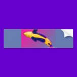 Orca Killer Whale Breaching in Bright Colors bumper stickers
