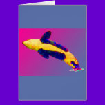 Orca Killer Whale Breaching in Bright Colors cards
