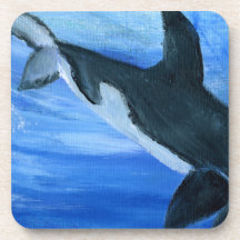 Orca killer whale drink coaster