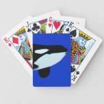 orca killer whale underwater graphic playing cards