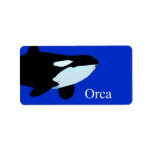 orca killer whale underwater graphic txt custom address label