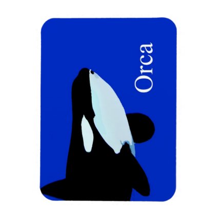 orca killer whale underwater graphic txt rectangular magnets