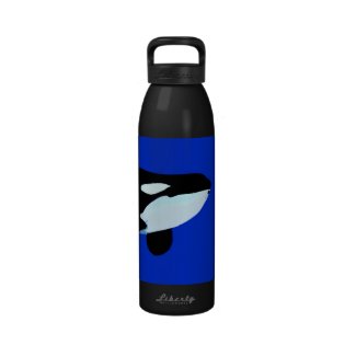 orca killer whale underwater graphic water bottle